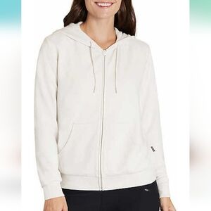 Eddie Bauer supersoft full zip  Cream chalk Hoodie Small S